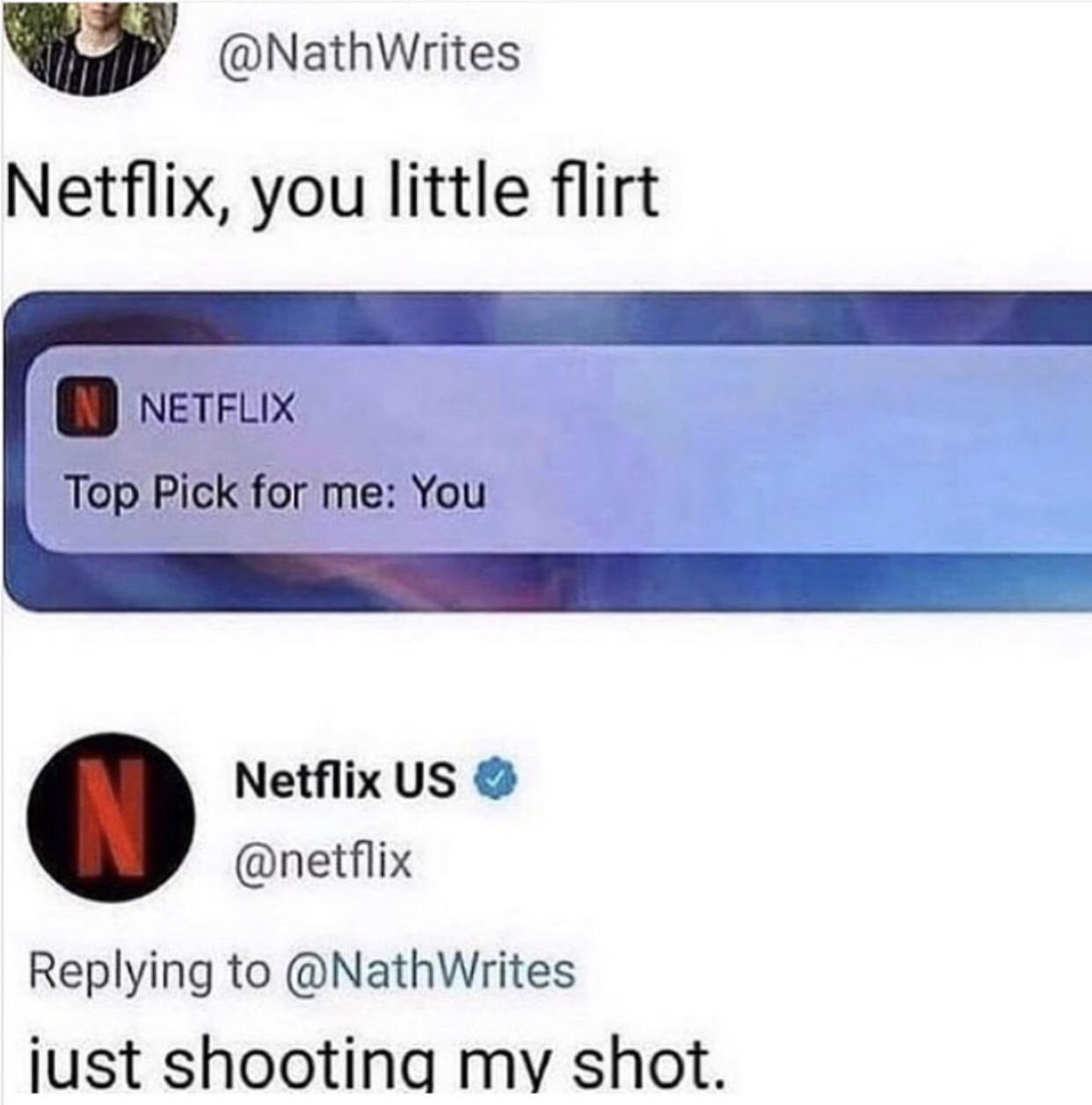 Netflix in own mood.