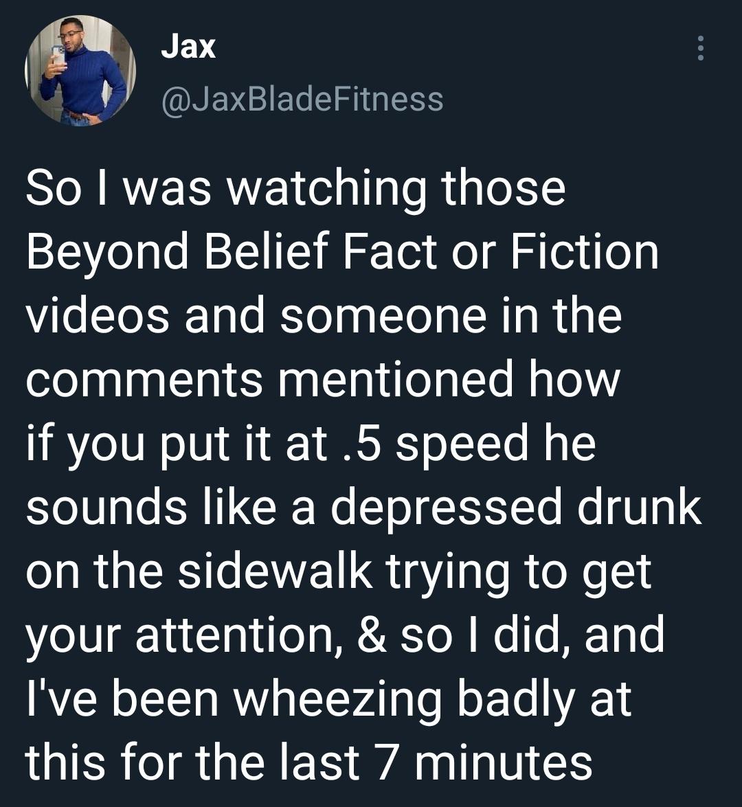 Beyond Belief! Now with more drunky-ness.