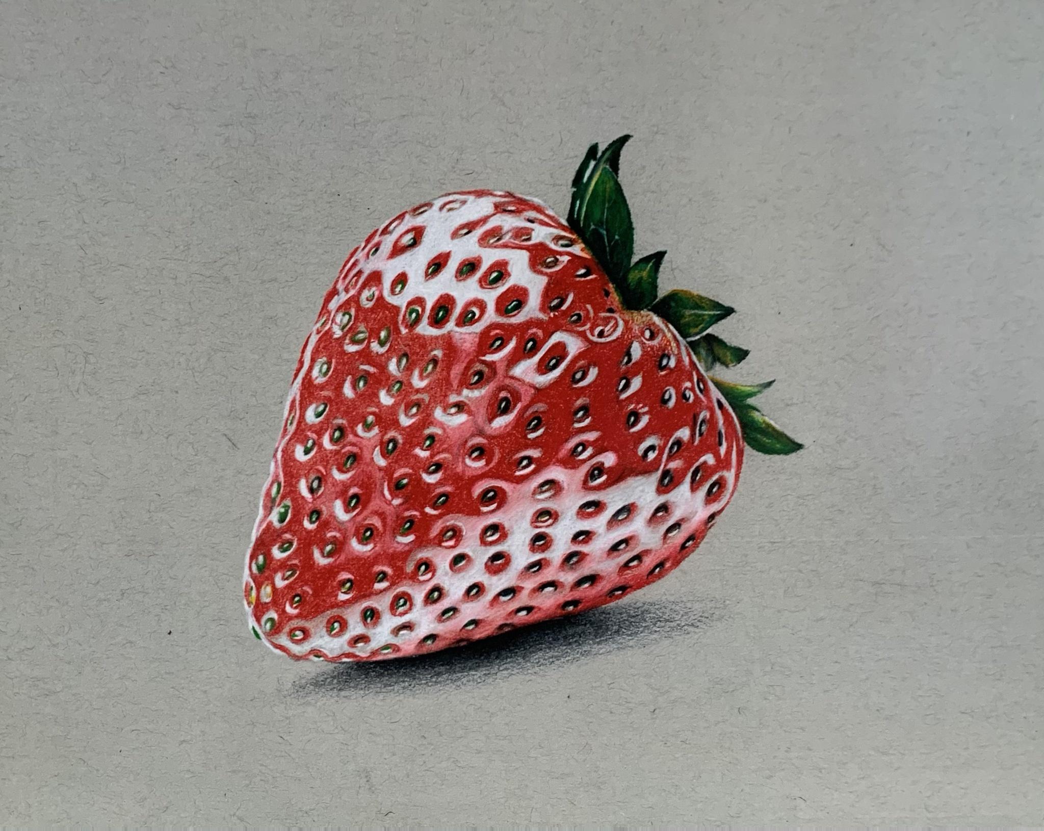 I am slightly colorblind but here&rsquo;s my drawing of a strawberry