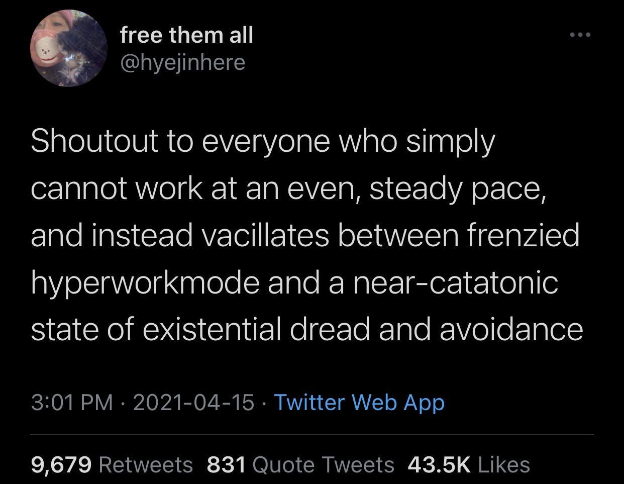 My life in one tweet