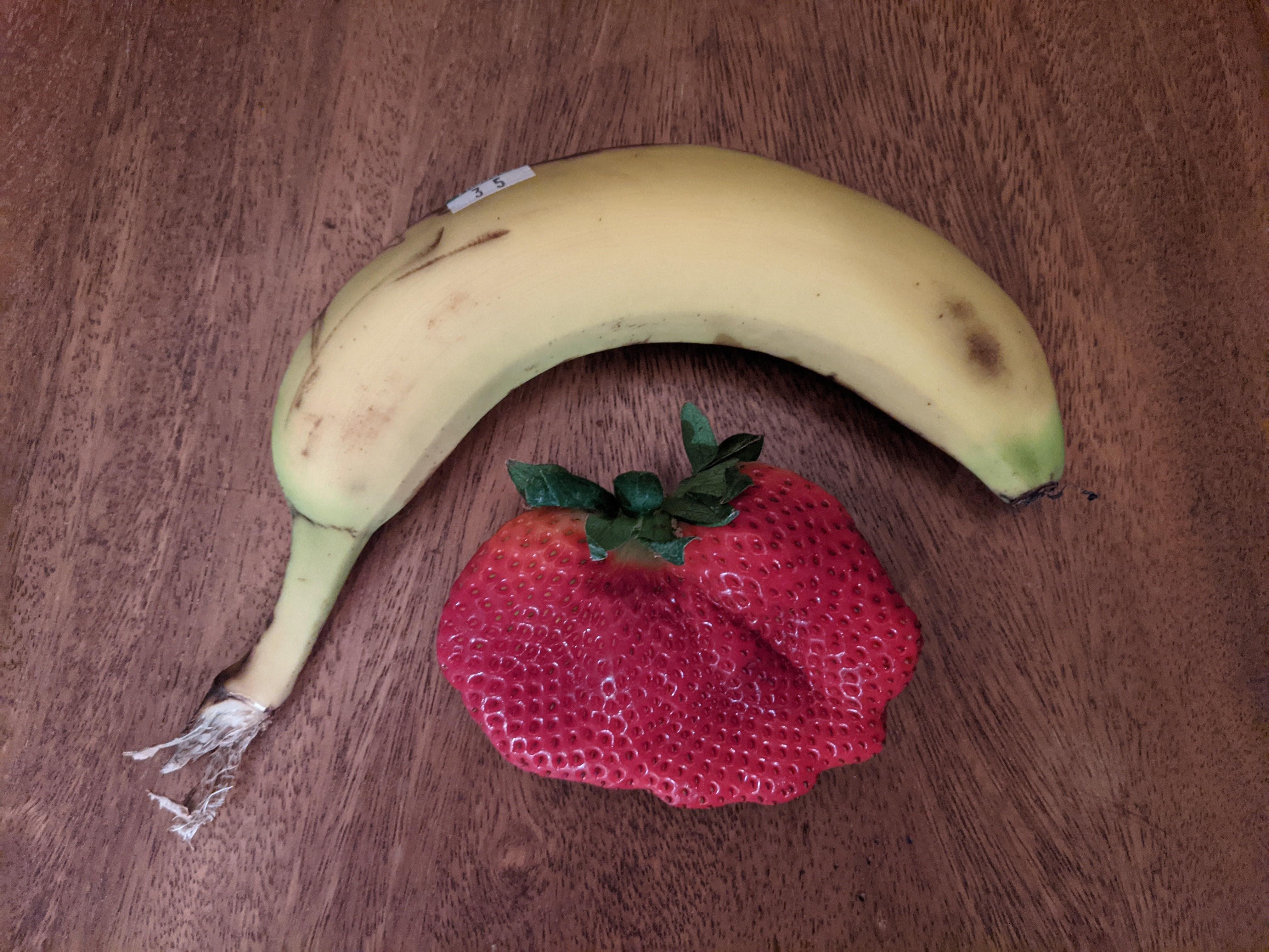 Please enjoy this particularly large strawberry.