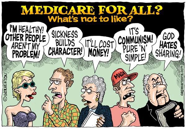 Medicare for all stages of denial.