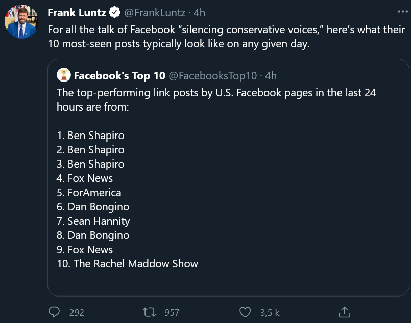 10 most-seen posts on FB, tell me more about silencing the GOP
