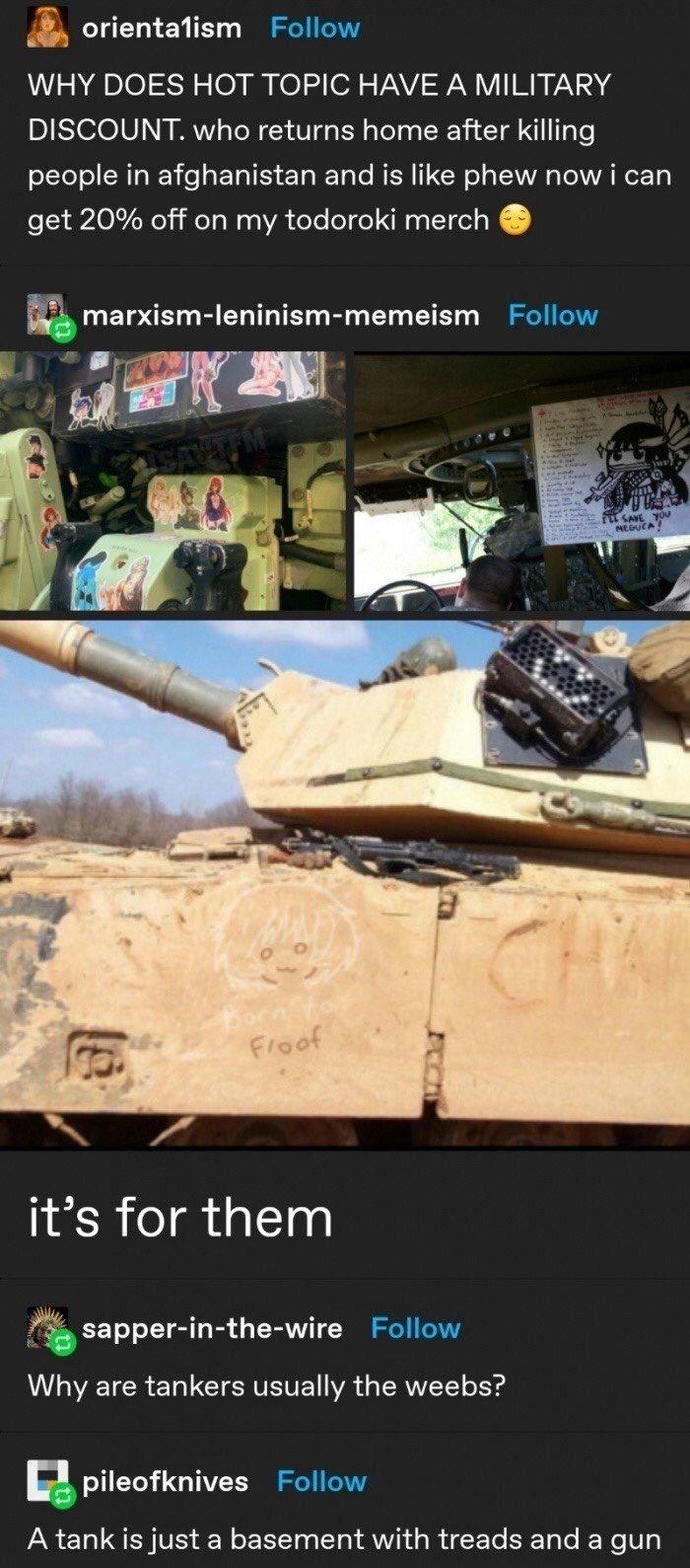 "No officer, it&rsquo;s not a tank. It&rsquo;s just my mobile comba-COMFORT, basement."