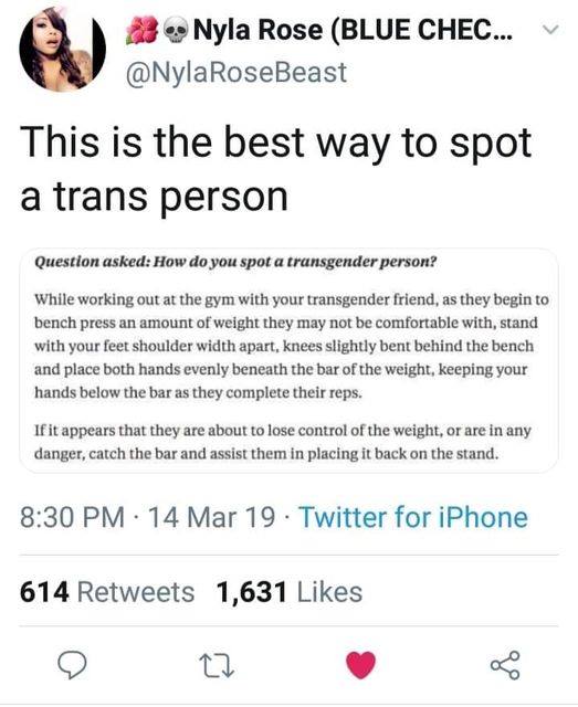 How to spot a trans person...