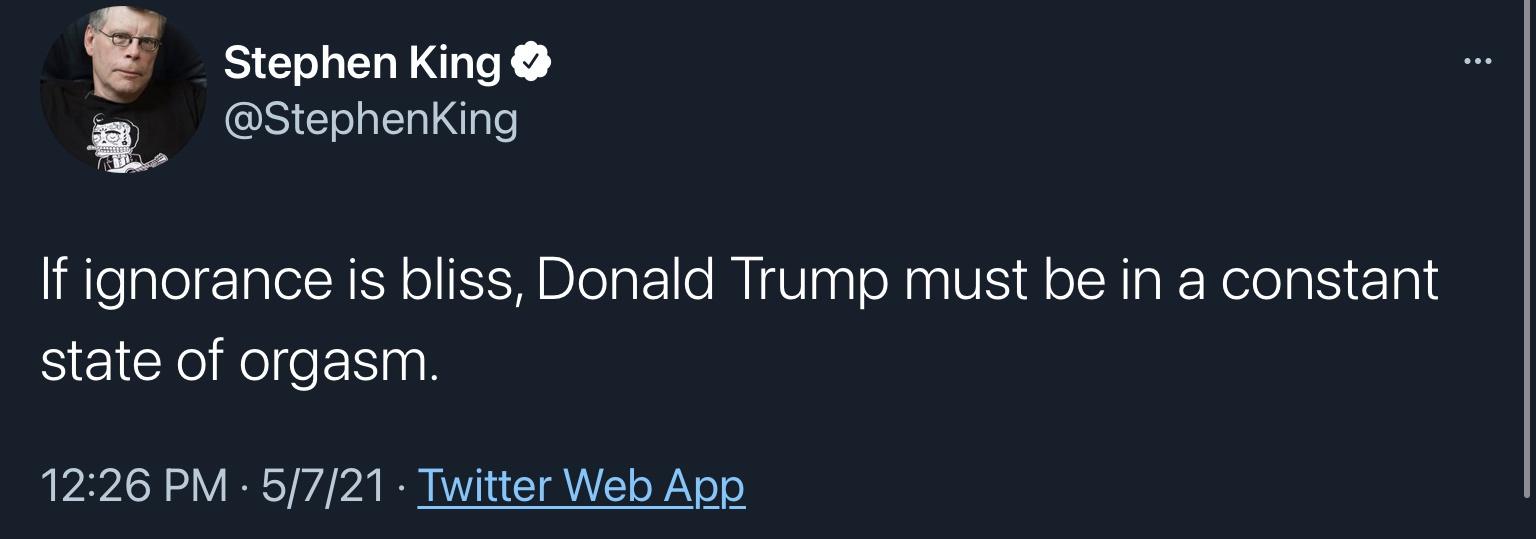 Stephen King on donald trump