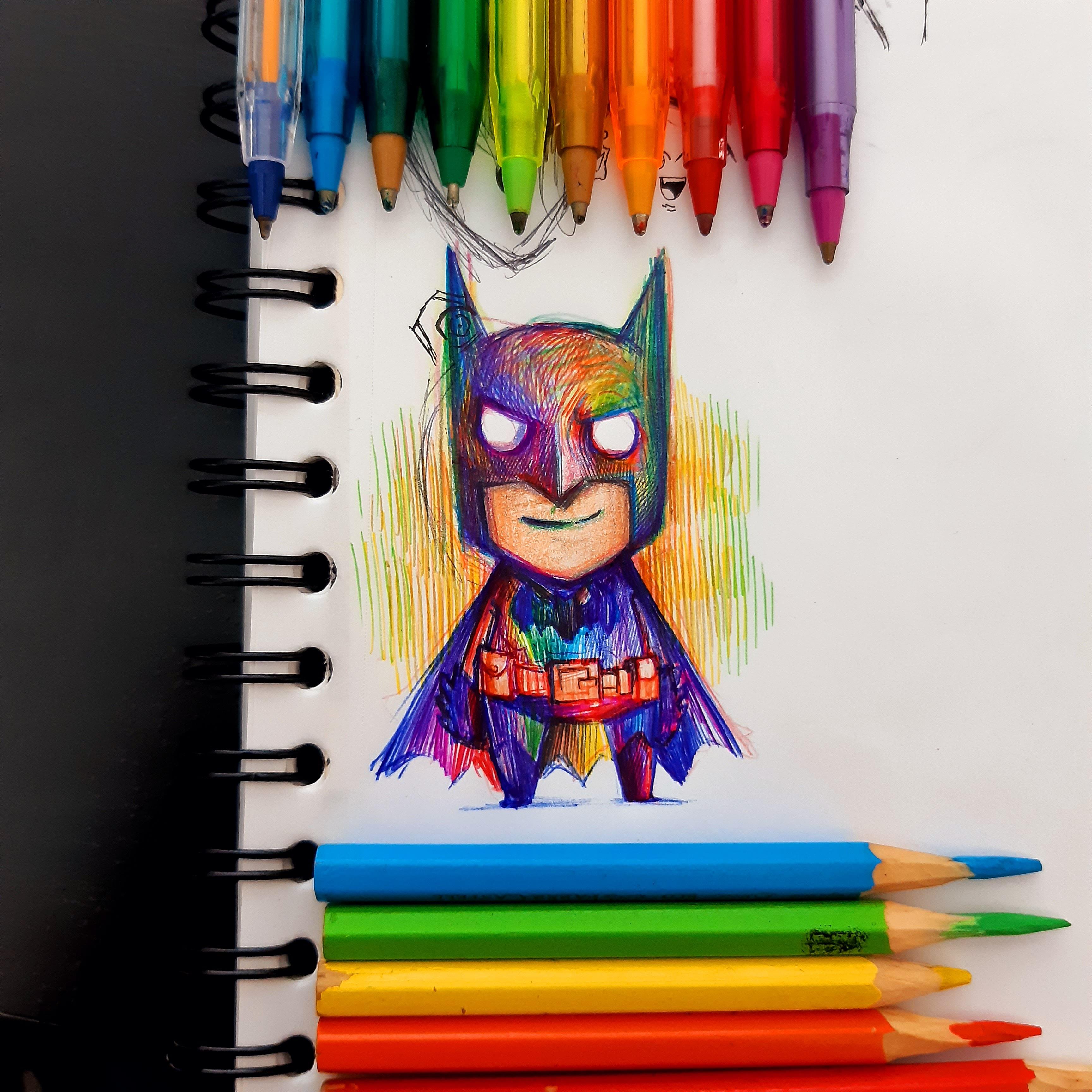 Tried to do a colorful little Batman