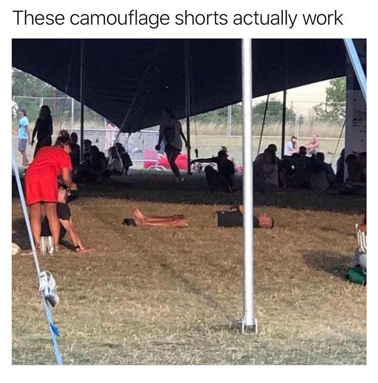 What camouflage shorts?