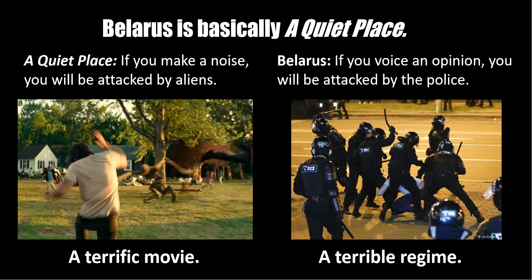 Belarus is basically A Quiet Place