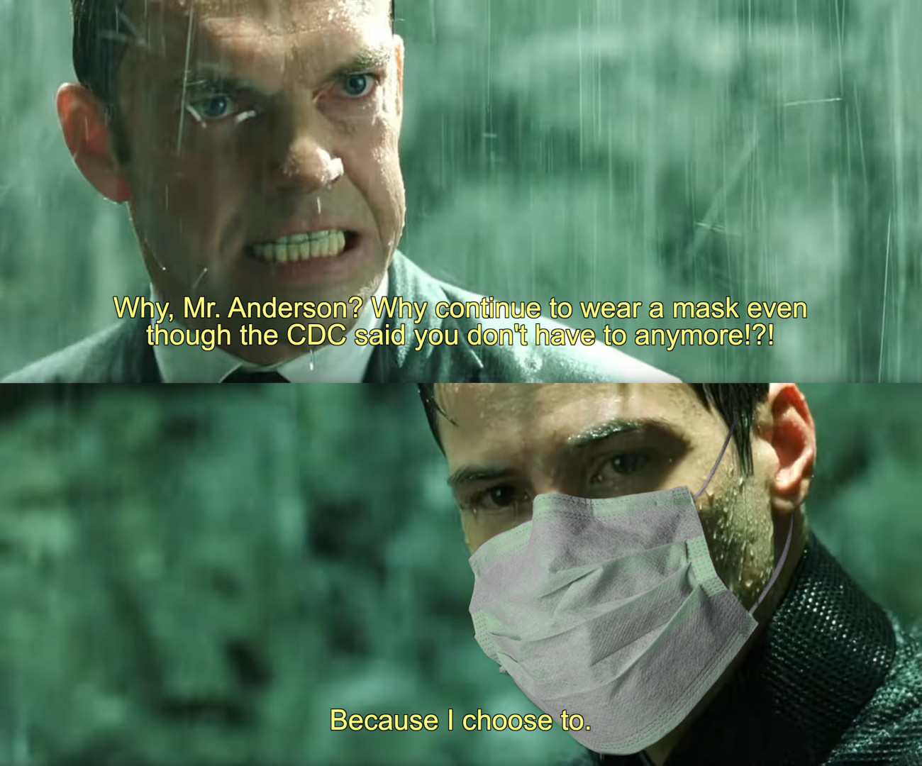 There's no rule AGAINST wearing a mask (so far)...