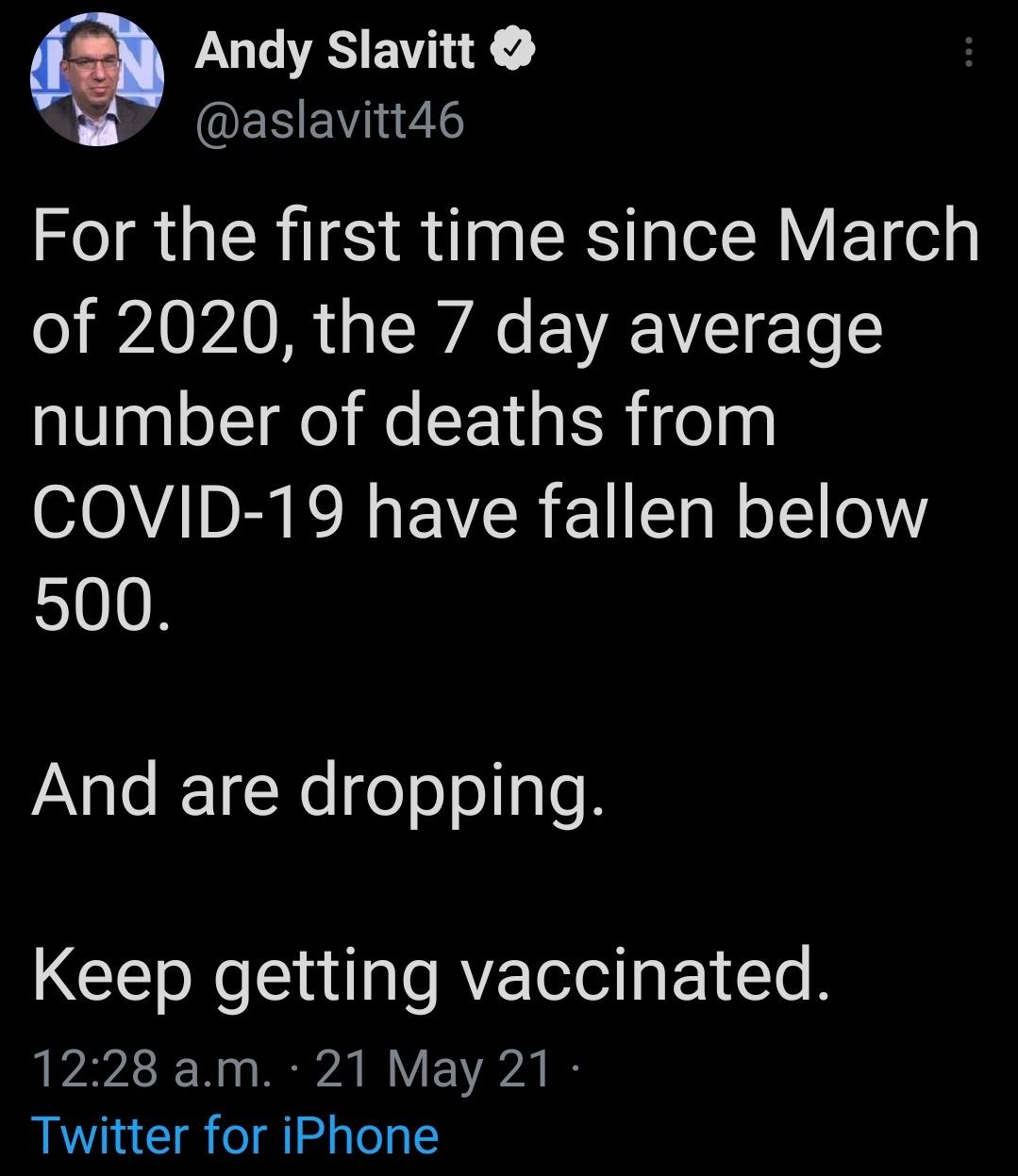 Keep those vaccines going!