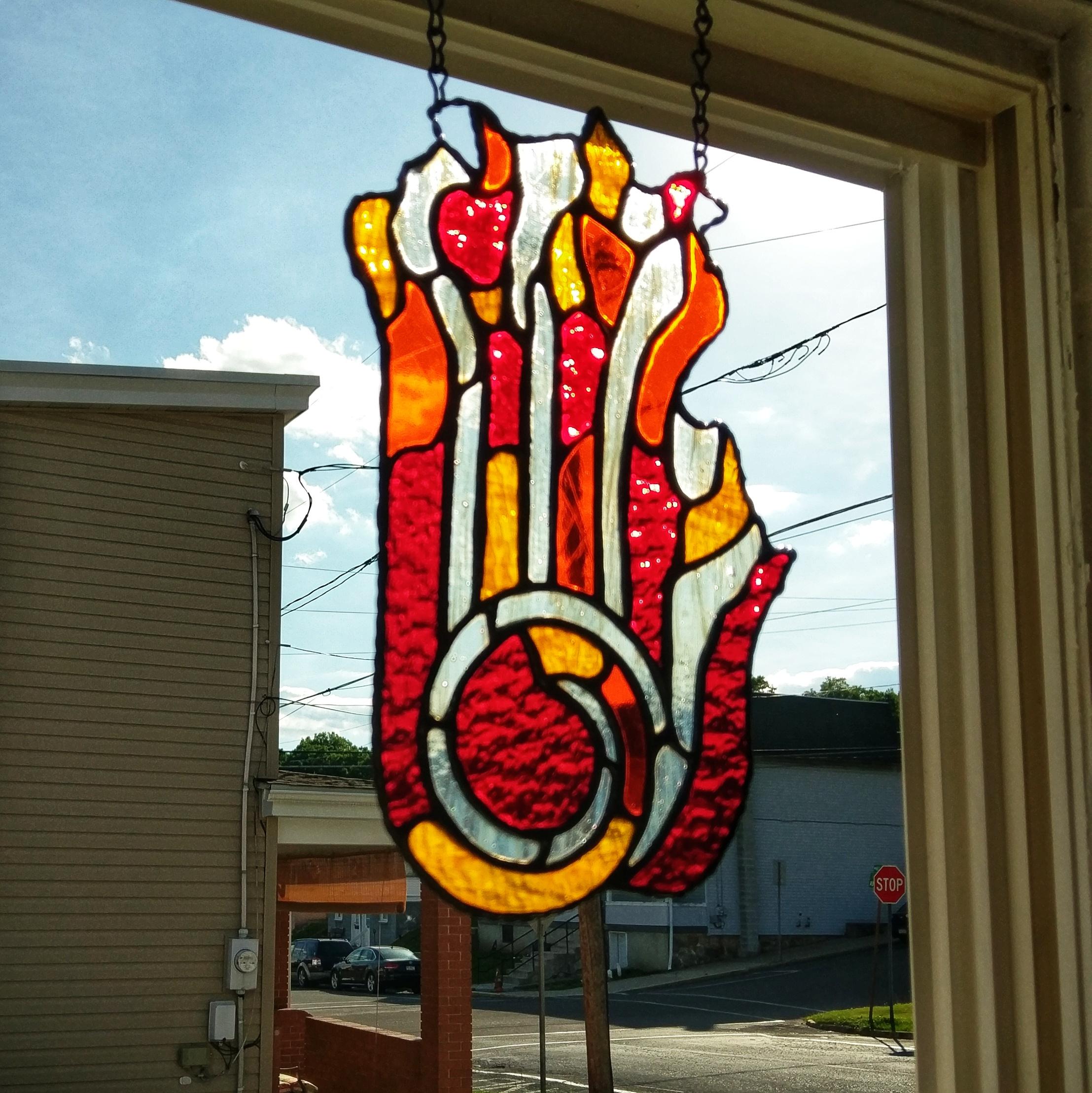 Destruction Magic, stained glass