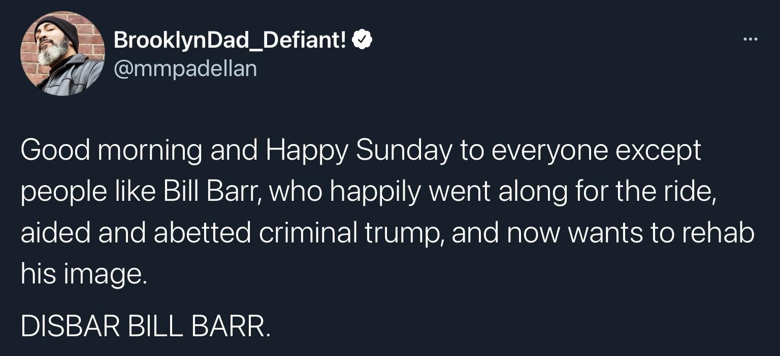 Disbar Bill Barr￼