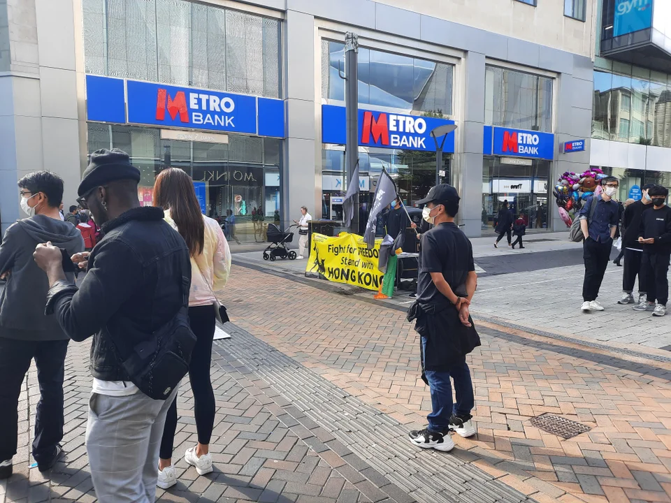 Anti Chinese Communist Party protest at Birmingham, UK