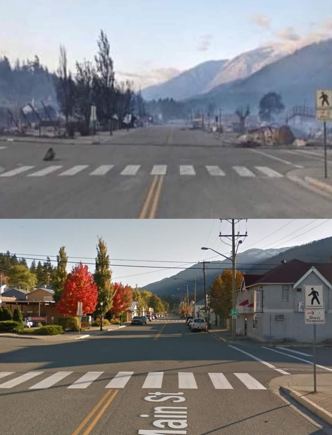 The hottest place in Canada is gone the day after setting heat records. Wiped out by fire in less than 30 minutes. Residents had 15 minutes to get out. Photo credit: Chilliwack FD